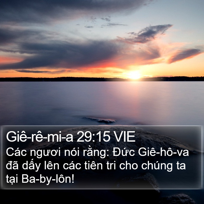 Giê-rê-mi-a 29:15 VIE Bible Study