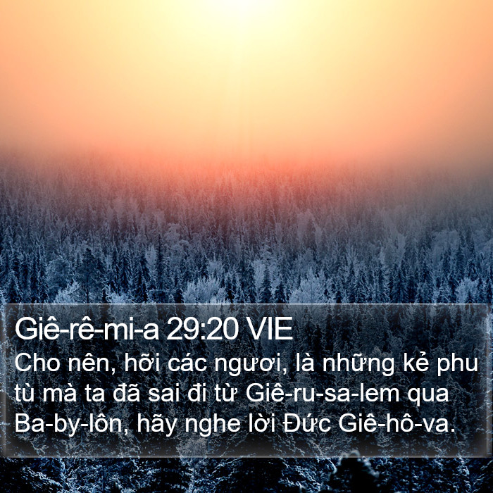 Giê-rê-mi-a 29:20 VIE Bible Study