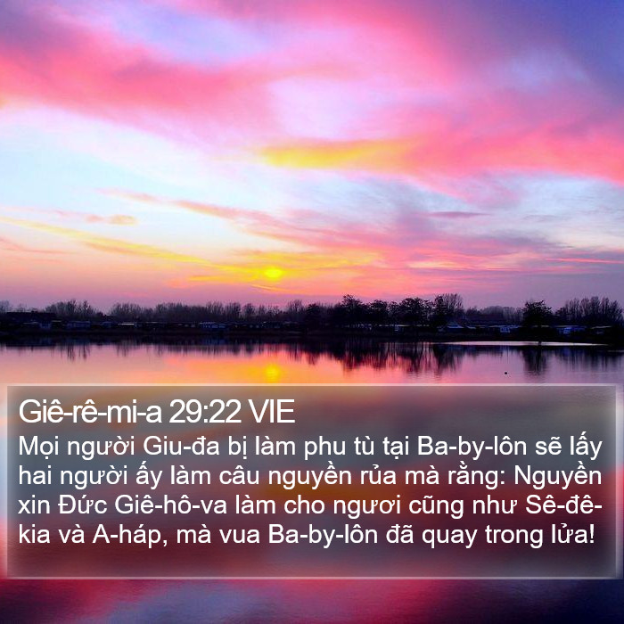 Giê-rê-mi-a 29:22 VIE Bible Study