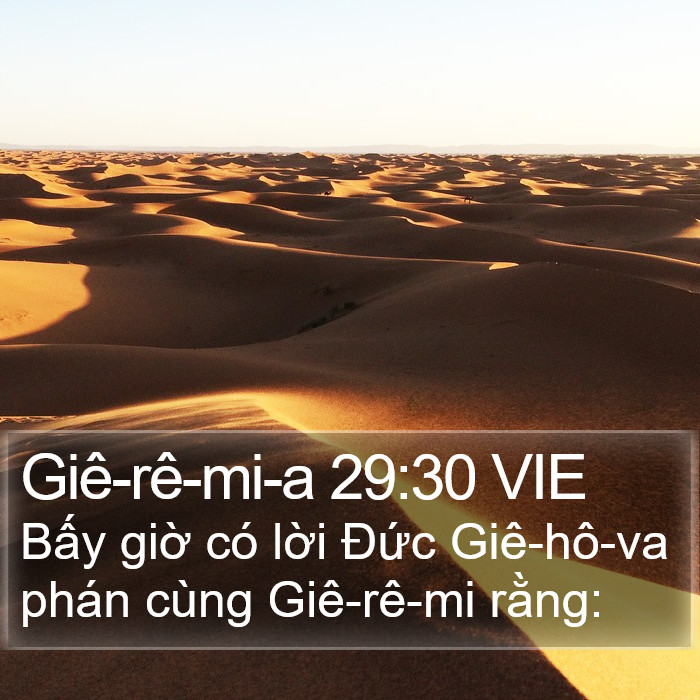 Giê-rê-mi-a 29:30 VIE Bible Study