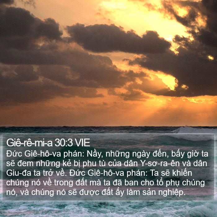 Giê-rê-mi-a 30:3 VIE Bible Study