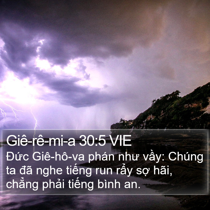 Giê-rê-mi-a 30:5 VIE Bible Study