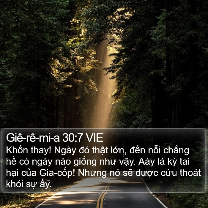 Giê-rê-mi-a 30:7 VIE Bible Study