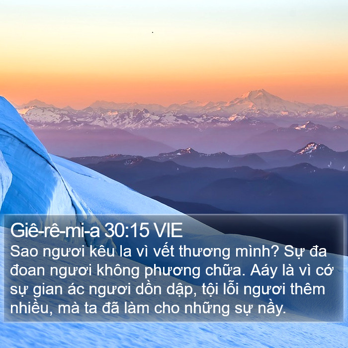 Giê-rê-mi-a 30:15 VIE Bible Study