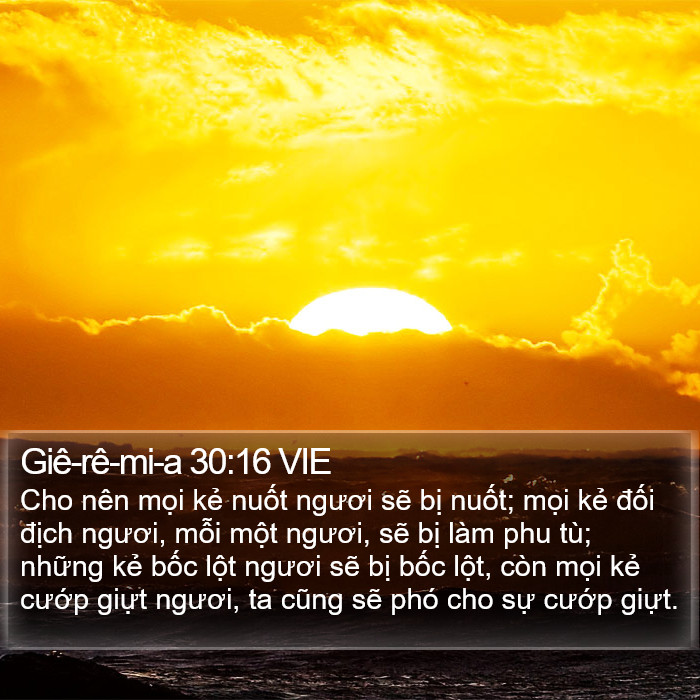 Giê-rê-mi-a 30:16 VIE Bible Study