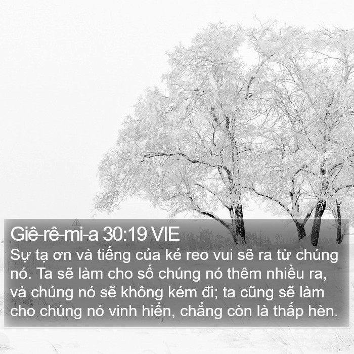 Giê-rê-mi-a 30:19 VIE Bible Study