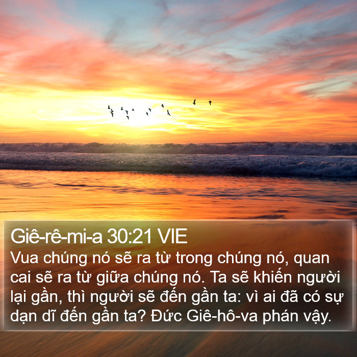 Giê-rê-mi-a 30:21 VIE Bible Study