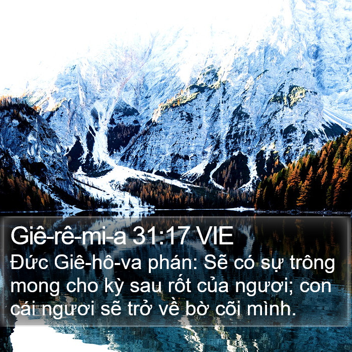 Giê-rê-mi-a 31:17 VIE Bible Study