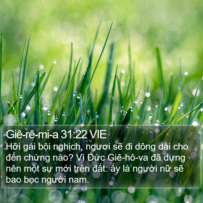 Giê-rê-mi-a 31:22 VIE Bible Study