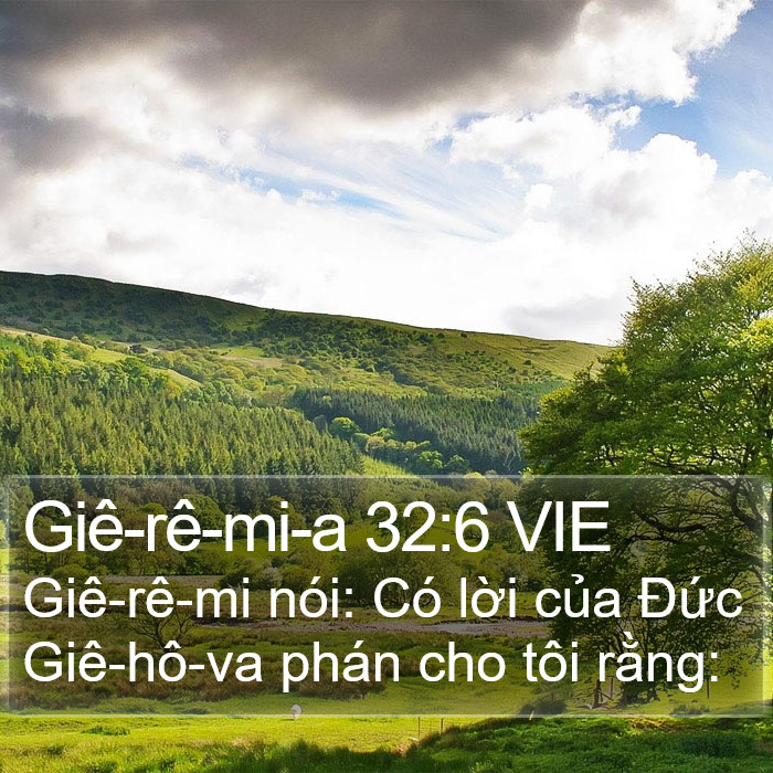 Giê-rê-mi-a 32:6 VIE Bible Study