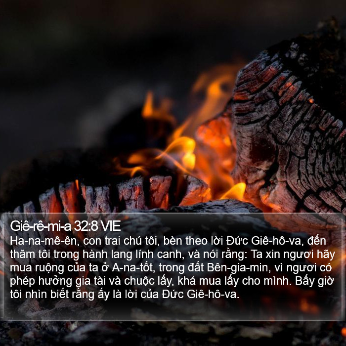 Giê-rê-mi-a 32:8 VIE Bible Study