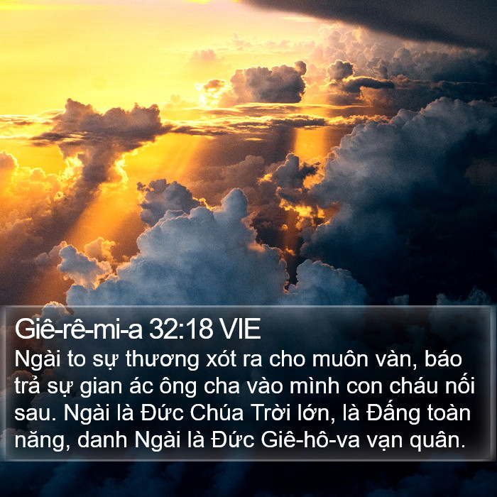 Giê-rê-mi-a 32:18 VIE Bible Study