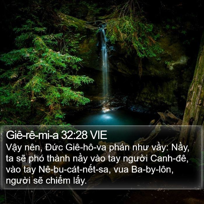 Giê-rê-mi-a 32:28 VIE Bible Study