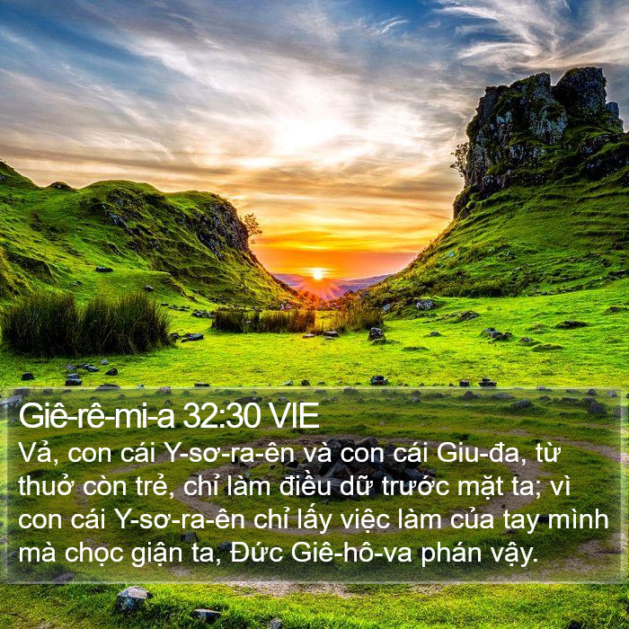 Giê-rê-mi-a 32:30 VIE Bible Study