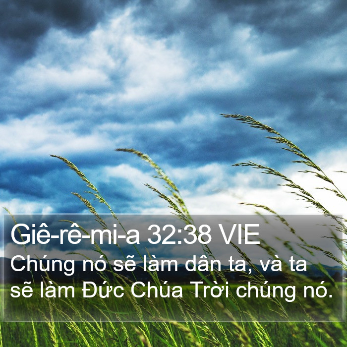 Giê-rê-mi-a 32:38 VIE Bible Study