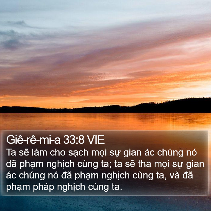 Giê-rê-mi-a 33:8 VIE Bible Study