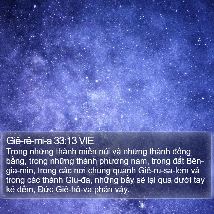 Giê-rê-mi-a 33:13 VIE Bible Study