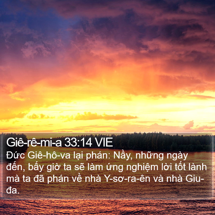 Giê-rê-mi-a 33:14 VIE Bible Study