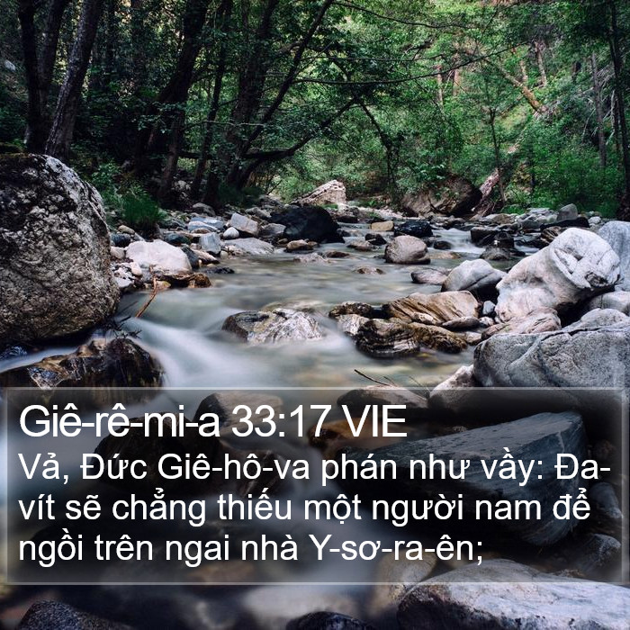 Giê-rê-mi-a 33:17 VIE Bible Study