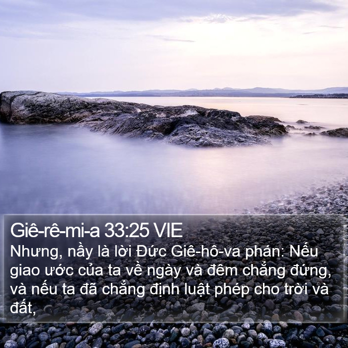 Giê-rê-mi-a 33:25 VIE Bible Study