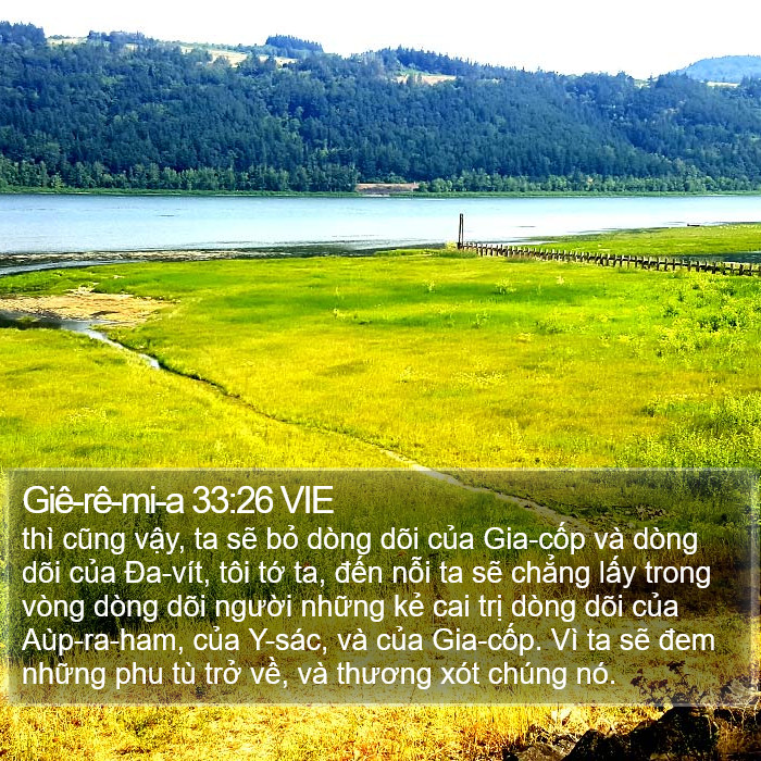 Giê-rê-mi-a 33:26 VIE Bible Study