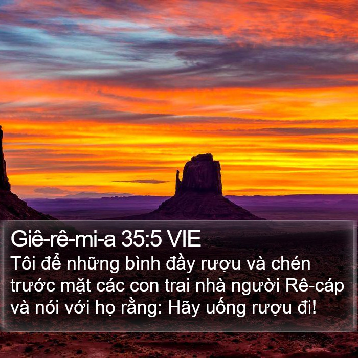 Giê-rê-mi-a 35:5 VIE Bible Study