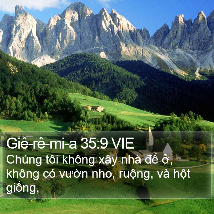 Giê-rê-mi-a 35:9 VIE Bible Study