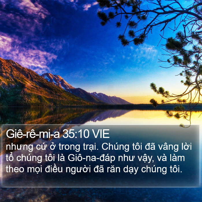 Giê-rê-mi-a 35:10 VIE Bible Study