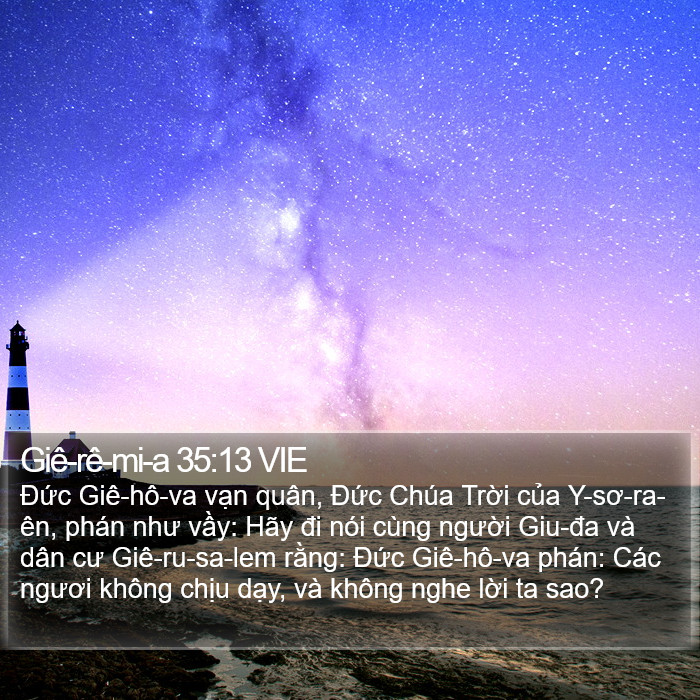 Giê-rê-mi-a 35:13 VIE Bible Study