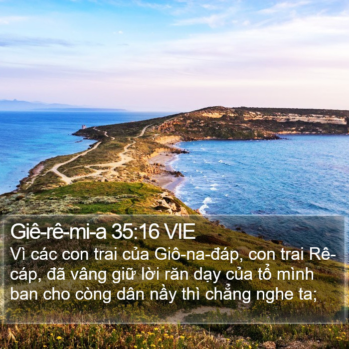 Giê-rê-mi-a 35:16 VIE Bible Study