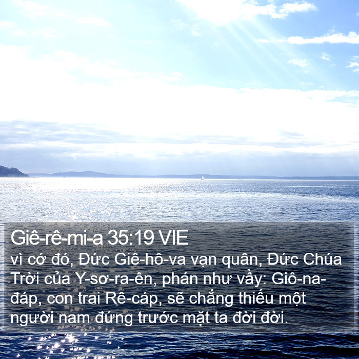 Giê-rê-mi-a 35:19 VIE Bible Study
