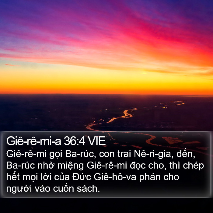 Giê-rê-mi-a 36:4 VIE Bible Study