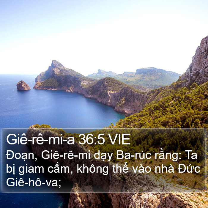 Giê-rê-mi-a 36:5 VIE Bible Study