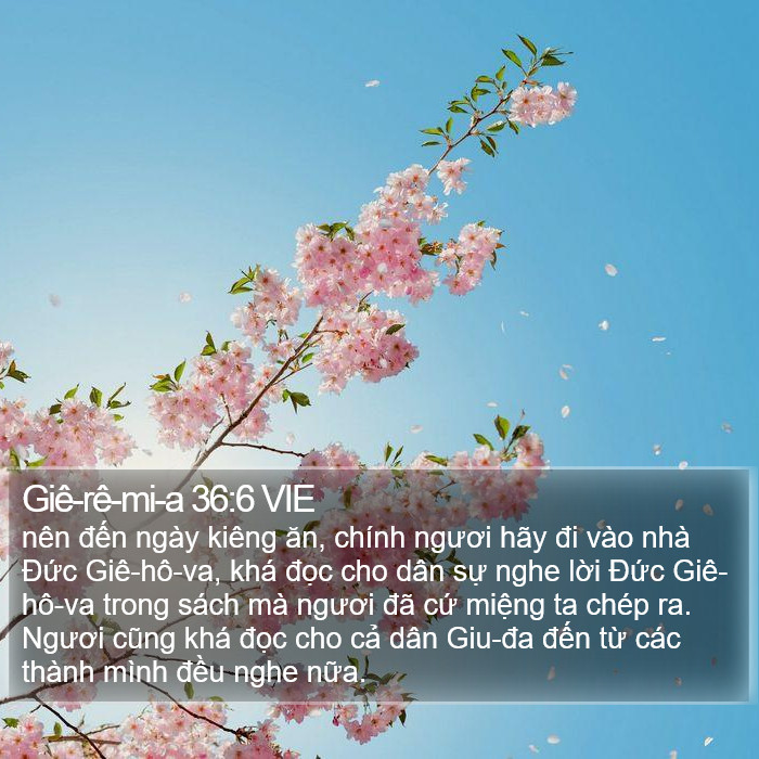 Giê-rê-mi-a 36:6 VIE Bible Study