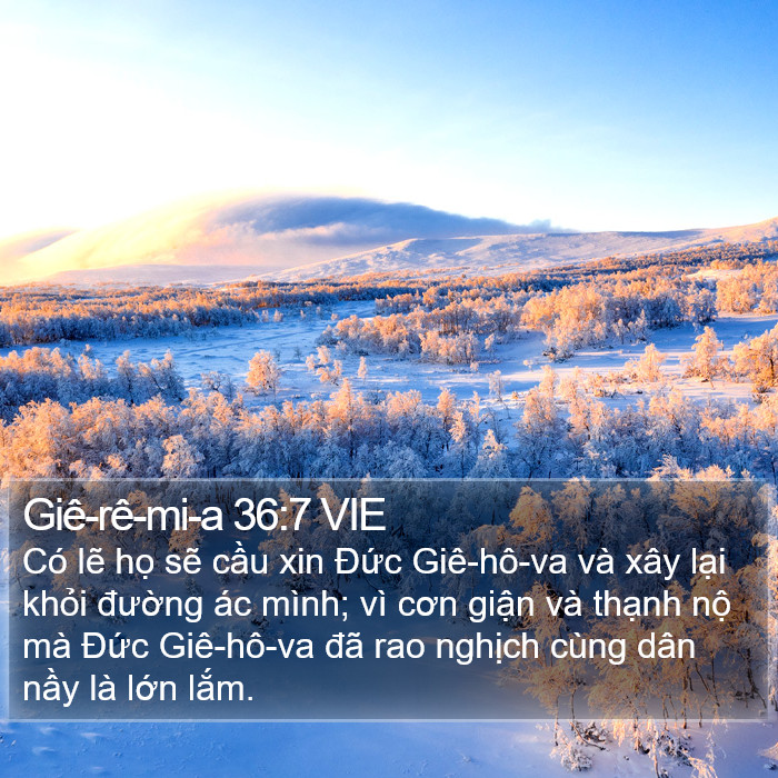 Giê-rê-mi-a 36:7 VIE Bible Study