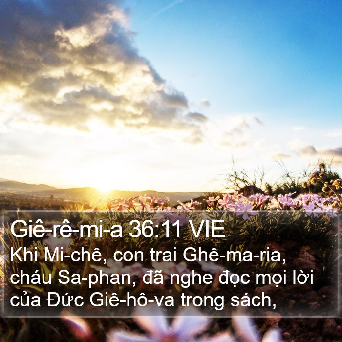 Giê-rê-mi-a 36:11 VIE Bible Study