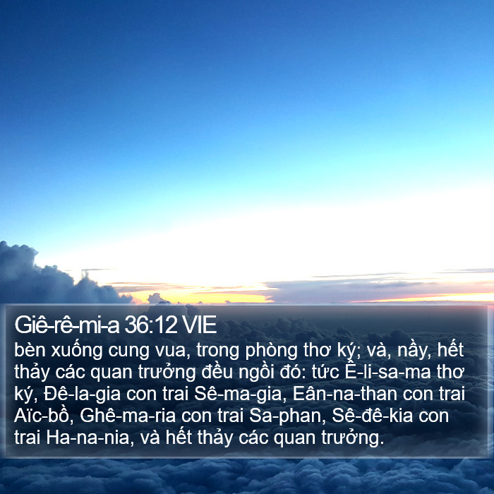 Giê-rê-mi-a 36:12 VIE Bible Study