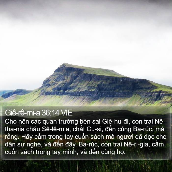 Giê-rê-mi-a 36:14 VIE Bible Study