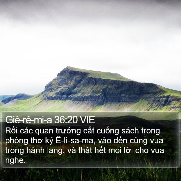 Giê-rê-mi-a 36:20 VIE Bible Study