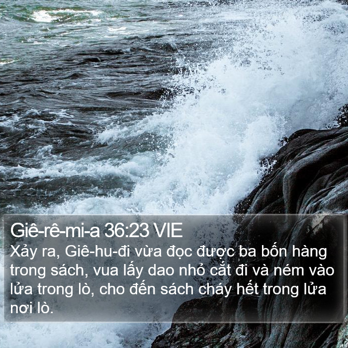 Giê-rê-mi-a 36:23 VIE Bible Study