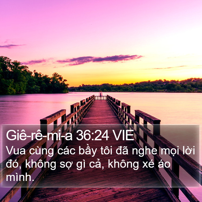 Giê-rê-mi-a 36:24 VIE Bible Study