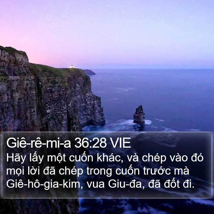 Giê-rê-mi-a 36:28 VIE Bible Study