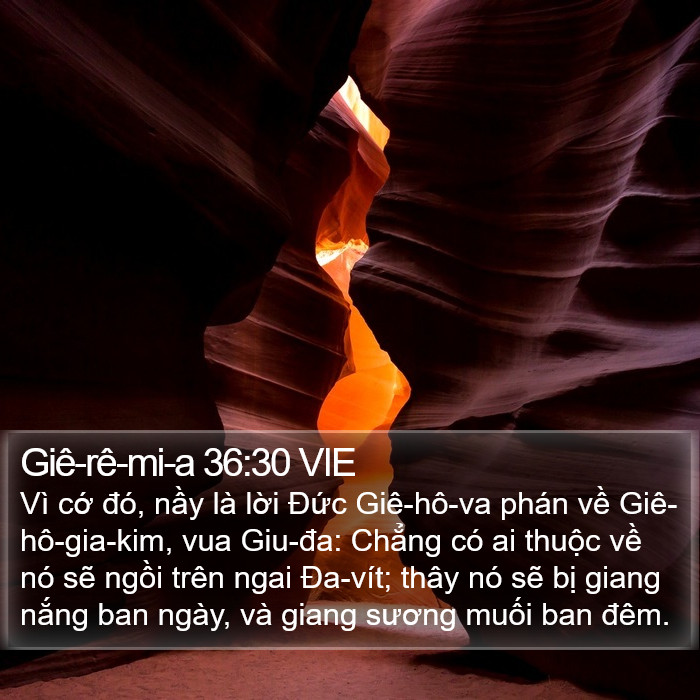 Giê-rê-mi-a 36:30 VIE Bible Study