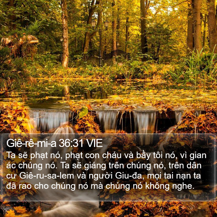 Giê-rê-mi-a 36:31 VIE Bible Study