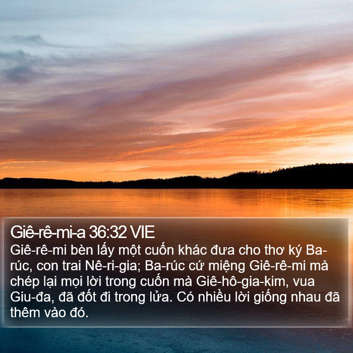 Giê-rê-mi-a 36:32 VIE Bible Study