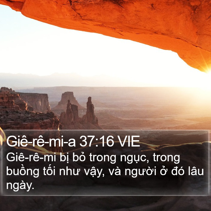 Giê-rê-mi-a 37:16 VIE Bible Study