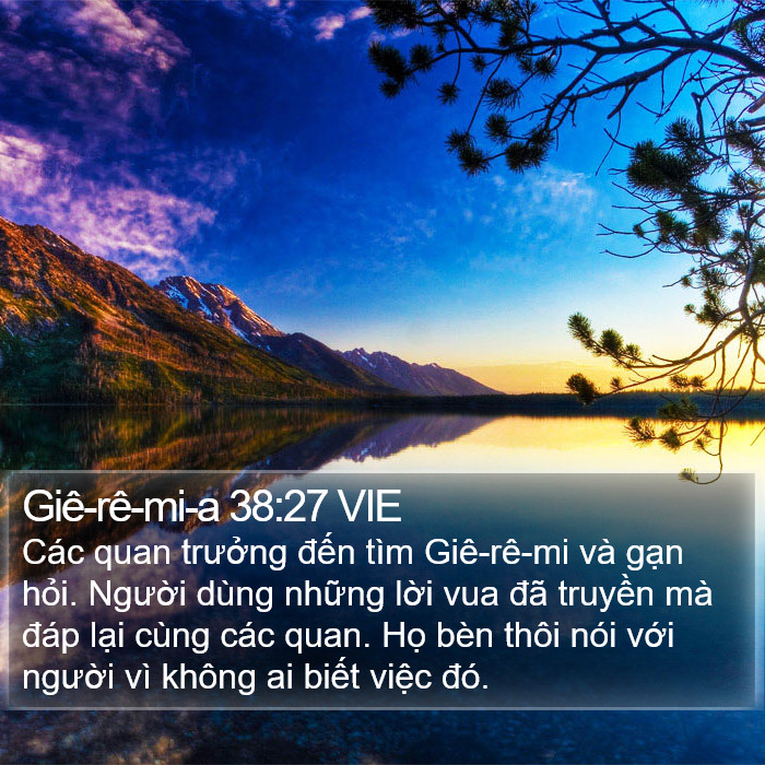 Giê-rê-mi-a 38:27 VIE Bible Study