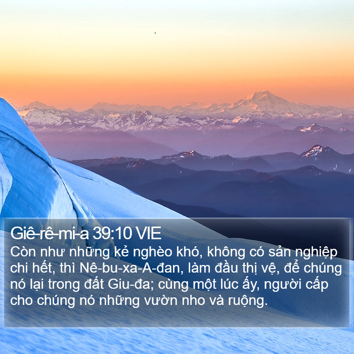Giê-rê-mi-a 39:10 VIE Bible Study