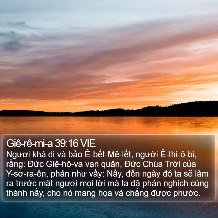 Giê-rê-mi-a 39:16 VIE Bible Study