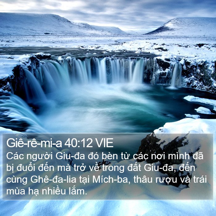 Giê-rê-mi-a 40:12 VIE Bible Study